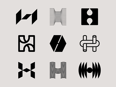 Letter H exploration by Milos Bojkovic on Dribbble