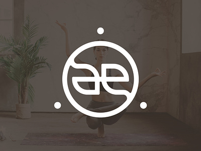After Ego logo design ae ambigram ancient balance brand identity branding circular eastern elegant logo logo design logotype meditation minimal monogram tribal wellness yinyang yoga