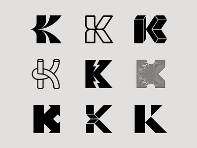 Letter K exploration by Milos Bojkovic on Dribbble