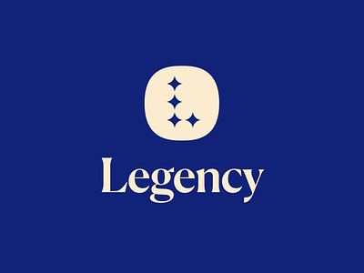 Legency logo design agency brand identity branding elegant geometric l logo letter l lettermark logo logo design logomark luxury minimal monogram stars