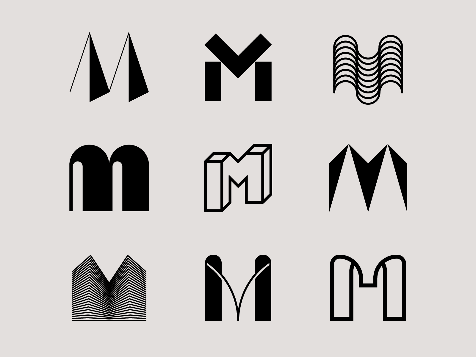 Letter M exploration by Milos Bojkovic on Dribbble