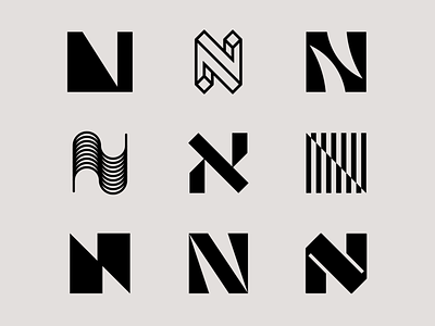 Letter N exploration bold brand identity branding geometric impossible shape letter exploration letter logo letter n logo lettermark lettermark exploration logo logo design logomark logotype minimal monogram n logo tech logo typography