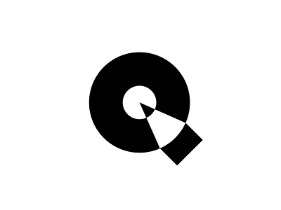 Q + pencil mark bold brand identity branding geometric letter q lettermark logo logo design logomark minimal negative space negative space logo pencil q logo simple symbol