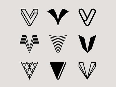 v  shaped logos