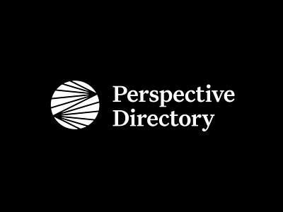 Perspective Directory logo concept brand identity branding circular geometric lines logo logo design mental health minimal modernist perspective psychology serif simple visual identity