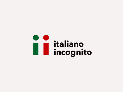 Italiano Incognito logo branding debut debut shot first post flat logo logo design logotype minimal simple typography