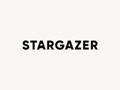 Stargazer logo bold branding instagram logo logo design marketing minimal simple star typography