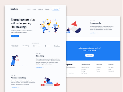 Landing Page Concept clean homepage illustration interface landing page layout minimal saas typography ui ui design ui ux ux web design