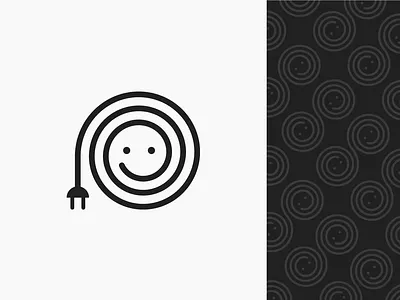 isključi se (unplug yourself) - Logo Design brand identity branding dark electronic music logo logo design maze minimal monochrome music music event plug smiley face sticker underground unplug