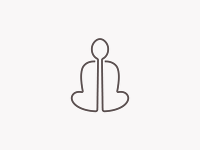 Mindful Eats - logo concept brand identity branding diet food healthy healthy food logo logo design meditation minimal monoline outline simple snacks spoon