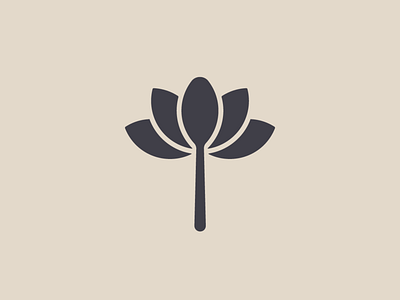 Mindful Eats (unused logo concept) brand identity branding food logo healthy healthy food leaves logo logo design lotus flower minimal organic plant spoon