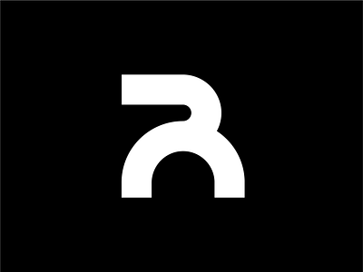 R bold letter exploration letter r lettermark logo logo design minimal monogram thick lines type typography