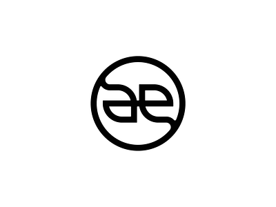 ae (WIP) badge logo brand identity branding letter letter a letter exploration lettermark logo logo design logotype meditation minimal monogram simple thicklines type typography yoga