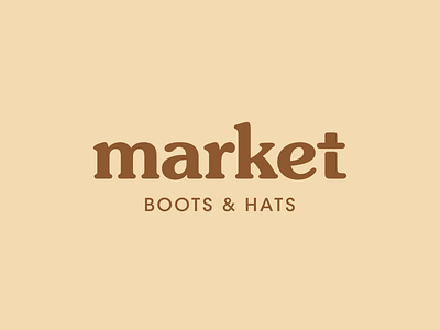 Boots and hats market 70s badge boots brand identity branding hats logo logo design logotype market simple typography vintage vintage logo vintage type wordmark