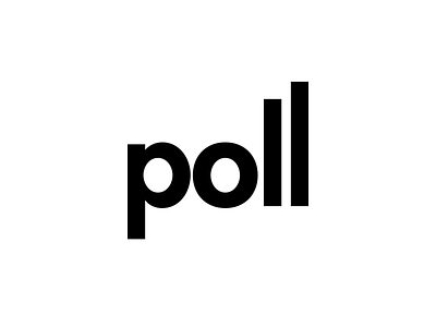 Poll brand identity branding clever logo expressive type logo logo design logotype minimal minimalist logo simple type typography wordmark