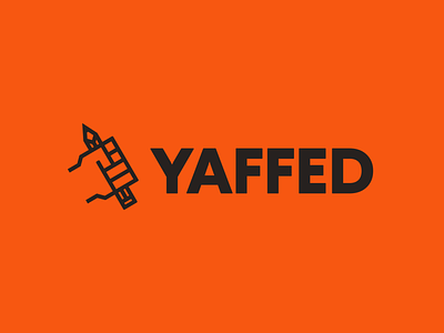 YAFFED logo design advocacy brand identity branding education empower fist geometric logo logo design logomark mark minimal pattern pencil power rebel simple strong thick lines typography