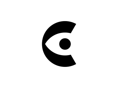 C + eye (Photographer logo concept) bold brand identity branding eye geometric letter c logo logo design logomark minimal modernist negative space photographer photography simple