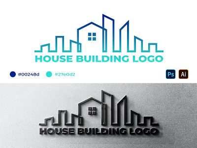 House or Home Building logo #iwanistic biuld building logo home homelogo illustator iwanistic photoshop