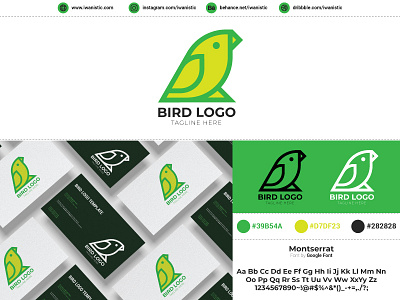 Bird Modern or Parrot Logo #iwanistic