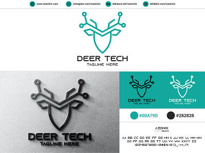 Deer Tech Logo #iwanistic deer deerlogo deers graphicdesign iwanistic techlogo technology