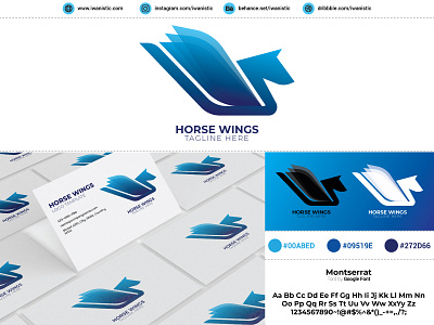 Horse Wings or Pegasus Logo #iwanistic blue blues branding horse horselogo horsewings iwanistic pegasus pegasuslogo