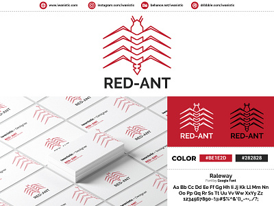 Red Ant Logo #iwanistic ant antlogo iwanistic logodesign red redlogo