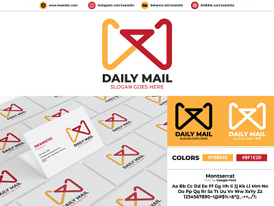 Daily Mail Logo #iwanistic dailymail design graphic graphicdesign iwanistic logo logodesign maillogo maillogos red yellow