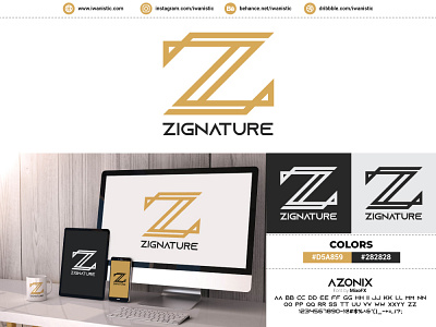 Zignature Logo Design #iwanistic graphicdesign iwanistic logo logodesign modern professional simple tech technology