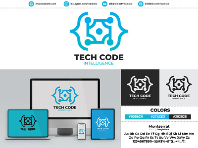 Tech Code Logo Design #iwanistic artificial intelligence code coding design developers graphicdesign iwanistic logodesign program programming tech tech logo techno technology