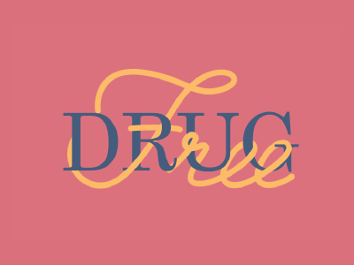 Drug Free Interweaving Typography drug free flat interweaving type photoshop script serif typography weave