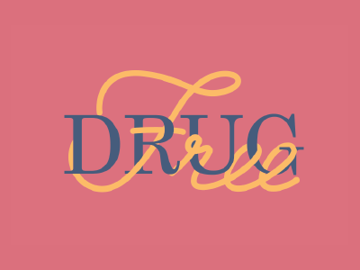 Drug Free Interweaving Typography