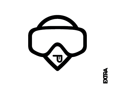 Extraterrestrial Snowboarding Logo Design