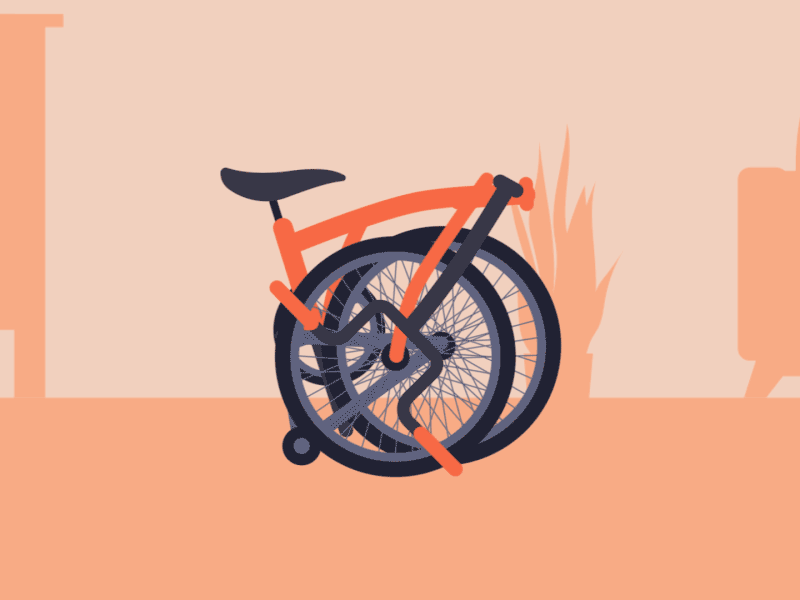 Folding bike after effects animation brompton graphics illustration motion