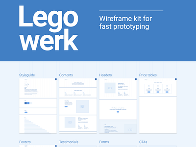 Legowerk - Webflow wireframe kit (WIP) drag and drop library prototyping rapid prototyping responsive template web webflow wireframes