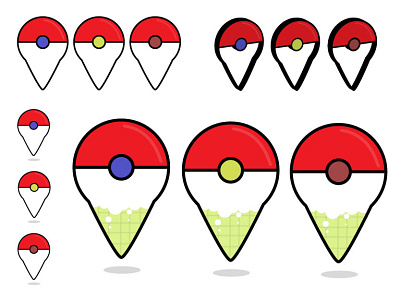 Pokemon Go Map Icons character deancookcreative icons illustration map pokemon pokemongo streets vector