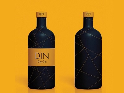 Din Dry Gin africa bottle branding bottle design brand branding branding design design gin illustration pattern design south africa typography