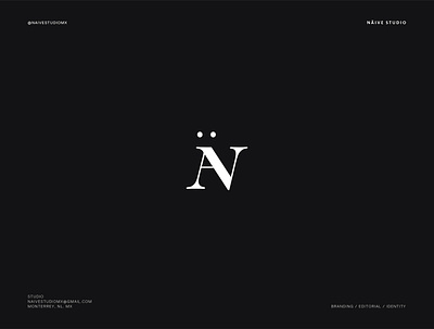 NaiveStudio_logo black black white branding icon identitydesign logo logotype monogram naivestudio naivestudio process studio