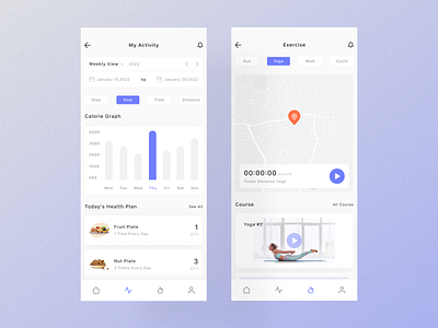 Fitcare - Mobile UI Design