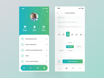 Mediscot - Mobile UI Design app app design design doctor ui hopistal ui medical ui ui ux