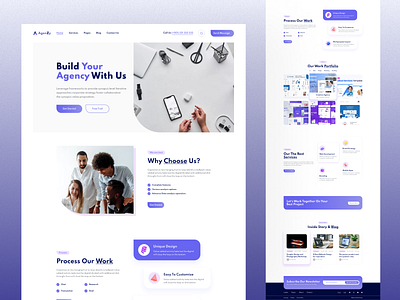 AgenZy - Digital Agency UI agency branding company creative design digital agency figma design homepage landing marketing saas ui ui design ux website