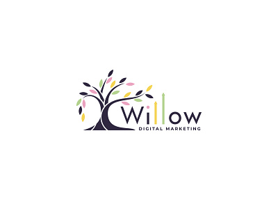 Willow Digital Marketing 99designs digital logo marketing tree vector willow