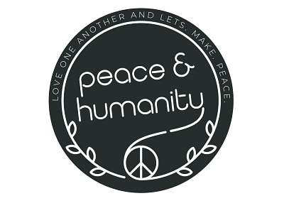 peace & humanity adobe illustrator circle logo classic logo peace vector