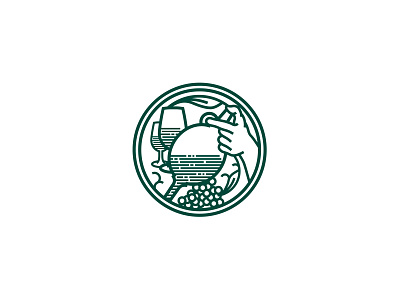 Winery stamp brand identity design illustration logo logo design minimal minimalism minimalist simple stamp vector