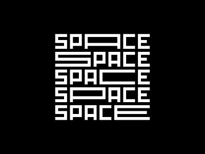Space Type design illustration minimal minimalism minimalist space type typedesign typeface typography vector