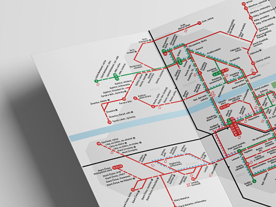 Public Transport Map in the City of Pardubice brand identity branding design flyer map map design minimalism minimalist public transport public transportation publicity simple typography