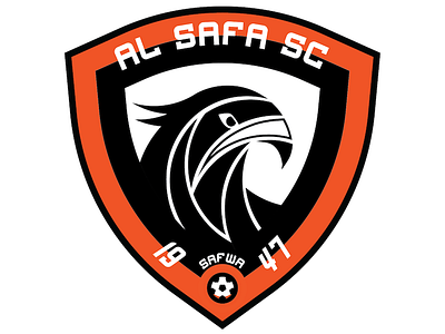 Al Safa SC black crest eagle falcon soccer