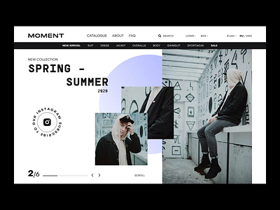 MOMENT after effect brand branding card product typography ui uiux ux web