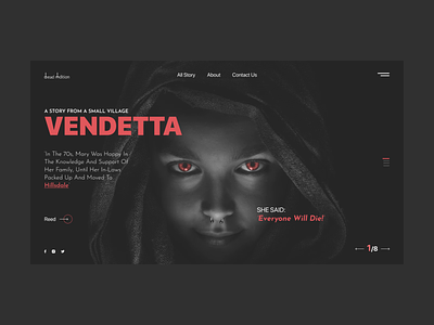 Dead Edition - VENDETTA after effect card design graphic design logo product ui uiux web