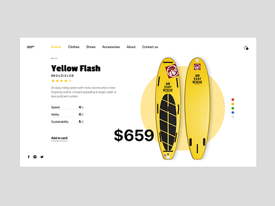 Surfing Staff brand card graphic design product ui uiux web