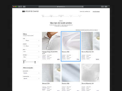 Man's Shirt Configurator - Step 2